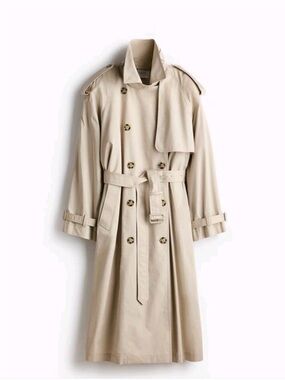 Stella McCartney Beige Double-Breasted Trench Coat